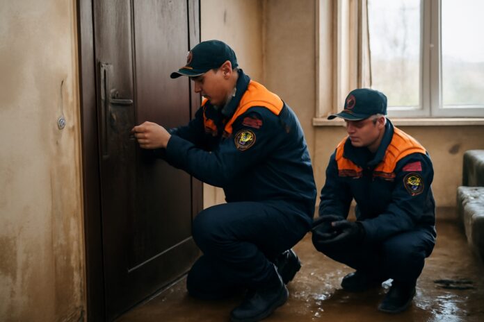 Аварийное вскрытие замков квартиры соседей сверху во время подтопления