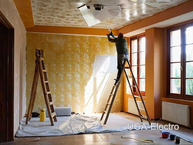 Как правильно укладывать плитку на стены с высокими потолками?