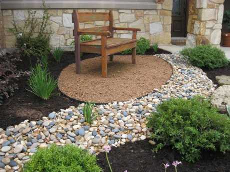 Садовые композиции с использованием камней и гальки